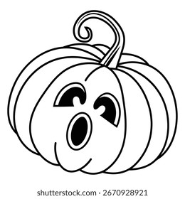 Sorprendido Vector de calabaza Jack O Lantern.