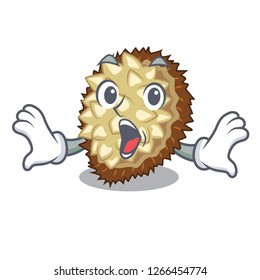 Surprised juicy marang fruit in glas character