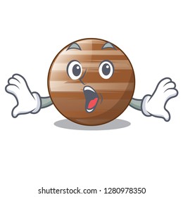 Surprised jupiter planet the isolated with mascot