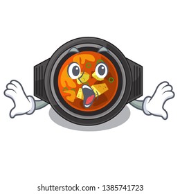 Surprised kimchi tighe in the cartoon shape