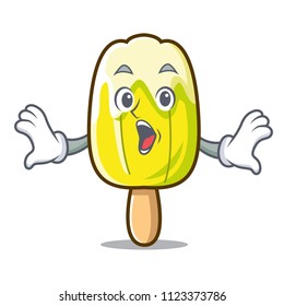 Surprised lemon ice cream mascot cartoon
