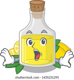 Surprised lemon oil isolated in the character