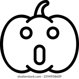 surprised line icon illustration vector