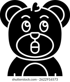 Design de ícone de vetor de linha surpreso