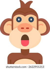 Surprised Line vector Icon Design