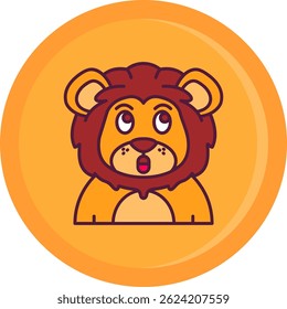 Diseño de icono de Vector de línea sorprendido