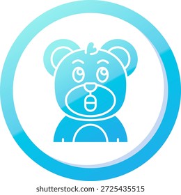 Design de ícone de vetor de linha surpreso
