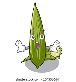Surprised luffa in the a cartoon shape