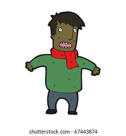 caricatura de un hombre sorprendido