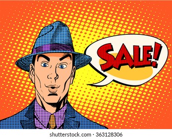 surprised man sale bubble
