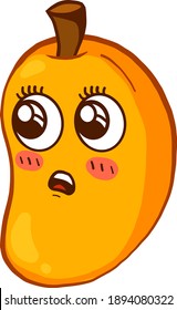 Mango sorprendido, ilustración, vector sobre fondo blanco