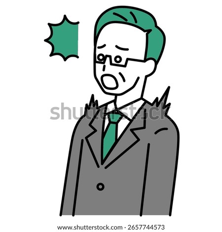 Surprised middle-aged man in a suit