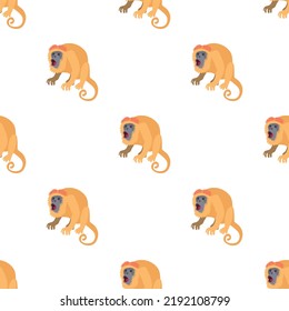 Surprised monkey pattern seamless background texture repeat wallpaper geometric vector