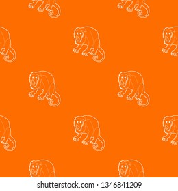 Surprised monkey pattern vector orange for any web design best