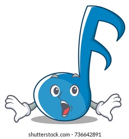 Surprised Music Note Character Cartoon