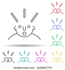 surprised on mind multi color style icon. Simple thin line, outline vector of what is in your mind icons for ui and ux, website or mobile application