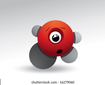 The surprised one-eyed character