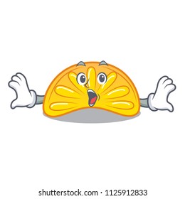 Surprised orange jelly candy mascot cartoon