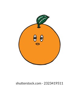 Surprised Orange logo design. Vector illustration
