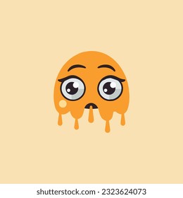 Surprised Orange logo design. Vector illustration