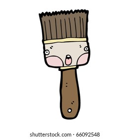 surprised paintbrush cartoon