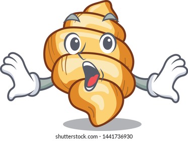Surprised pasta gnocchi cooked in mascot pan
