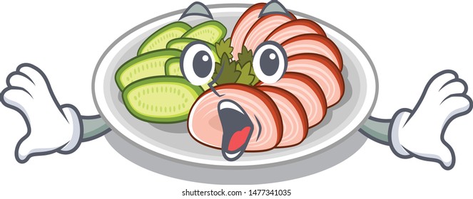Surprised peking dunking fried in mascot pan
