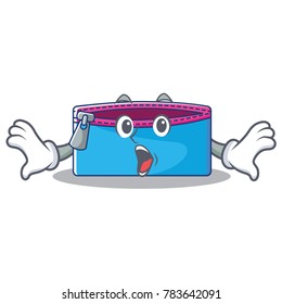 Surprised pencil case character cartoon