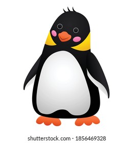 Surprised penguin icon. Cartoon of surprised penguin vector icon for web design isolated on white background