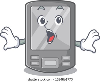 Surprised personal digital assistant with mascot shape