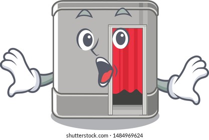 Surprised photo booth isolated with the cartoon