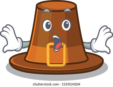 Surprised pilgrims hat in the character shape