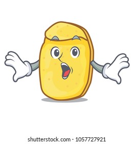 Surprised potato chips mascot cartoon