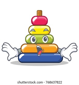 Surprised pyramid ring character cartoon