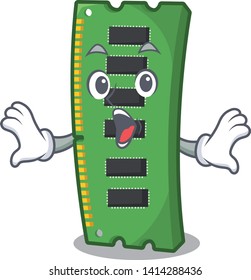 Surprised RAM memory card in PC character