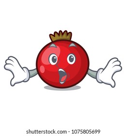 Surprised red currant mascot cartoon