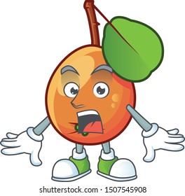 Surprised ripe shipova cartoon character mascot shape