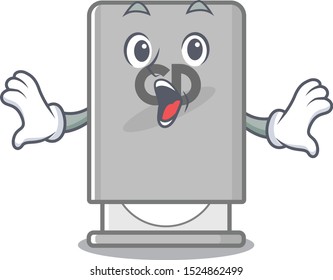 Surprised rom drive with the cartoon shape
