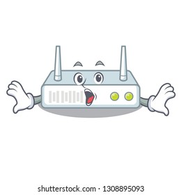 Surprised router isolated with in the mascot