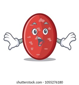Surprised salami mascot cartoon style