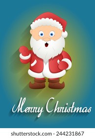 Surprised Santa Claus Christmas Greeting