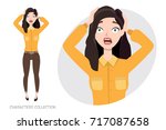 Surprised shocked woman