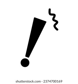 Surprised silhouette icon. Reaction icon. Vector.