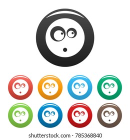 Surprised smile icon. Vector simple illustration of surprised smile icon isolated on white background