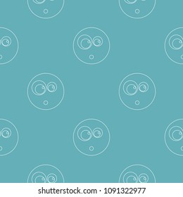 Surprised smile pattern vector seamless repeating for any web design