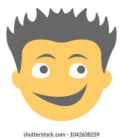 
Surprised smirking emoticon face
