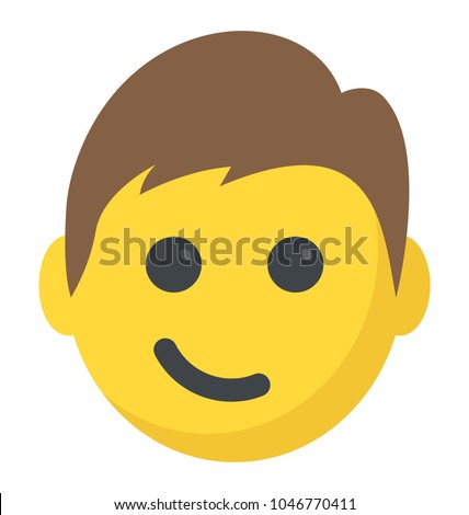 Surprised smirking emoticon face