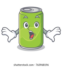 Surprised soft drink character cartoon