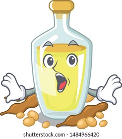 Sign Soybean Oil Put Cartoon Bottle Stock Vector (Royalty Free) 1484966570