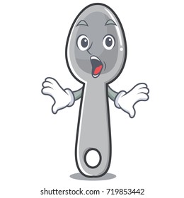 Surprised spoon character cartoon style